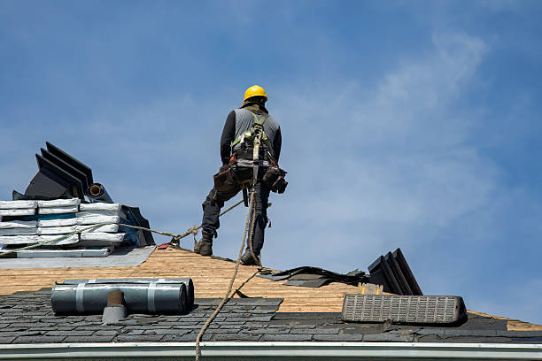 Professional Roof Replacement technician working in Juliustown, NJ